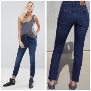 Levis 501 Skinny Jean with Raw Hem